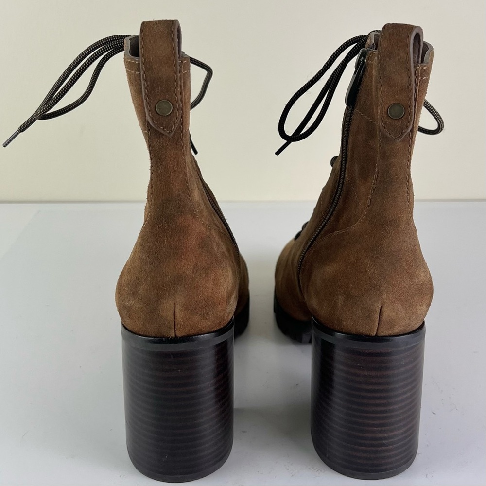 NEW PAIGE BROWN SUEDE ANKLE BOOTS - Picture 5 of 12